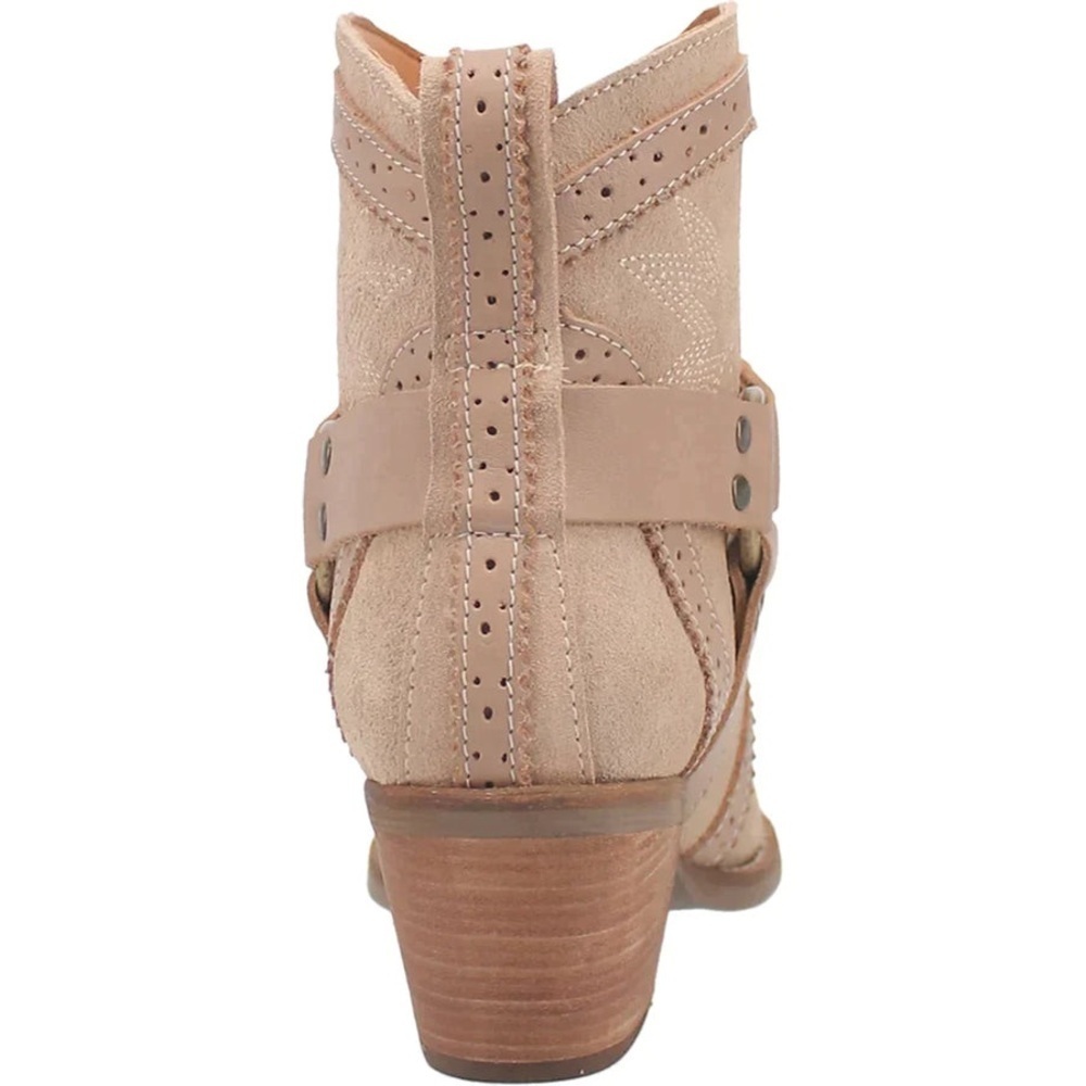 DINGO GUMMY BEAR LEATHER SAND SUEDE BOOTIE STYLE size 9.5W brand new beige - Picture 11 of 16